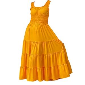 Antonio Melani Bentley Square Neck Pebble Crepe A-Line Dress orange M NWTS